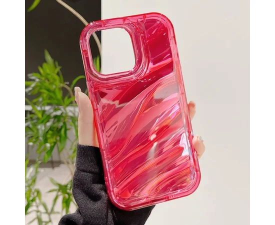 Силиконовый чехол "Laser Wavy" для iPhone 14 Pro Max Красный