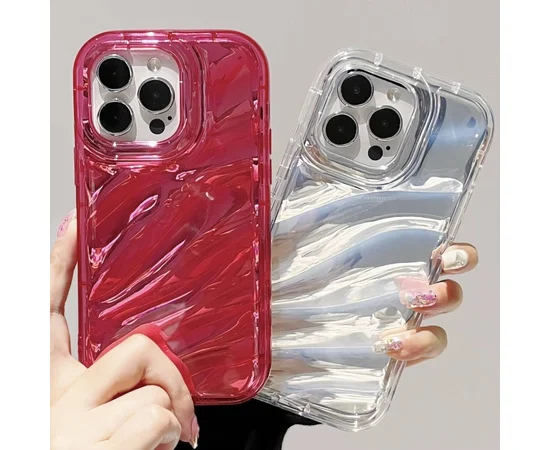 Силиконовый чехол "Laser Wavy" для iPhone 14 Pro Max Красный