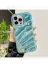 Силиконовый чехол "Laser Wavy" для iPhone 14 Pro Бирюзовый