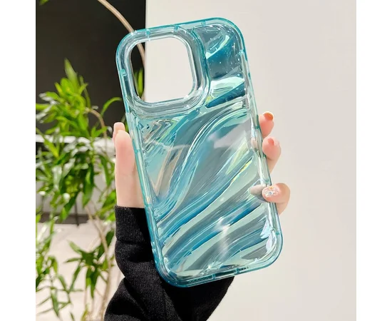 Силіконовий чохол "Laser Wavy" для iPhone 14 Pro Бірюзовий