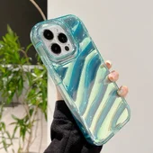 Силіконовий чохол "Laser Wavy" для iPhone 14 Pro Бірюзовий