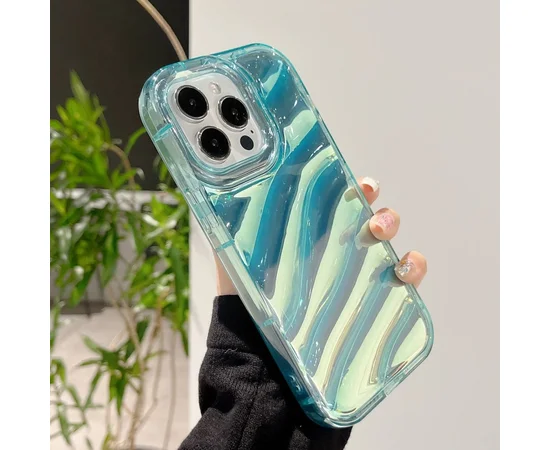 Силіконовий чохол "Laser Wavy" для iPhone 14 Pro Бірюзовий