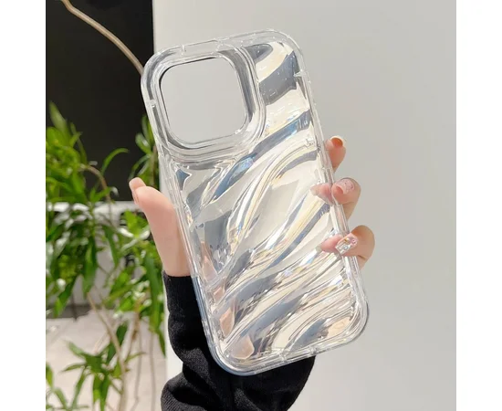 Силиконовый чехол "Laser Wavy" для iPhone 14 Pro Max Белый