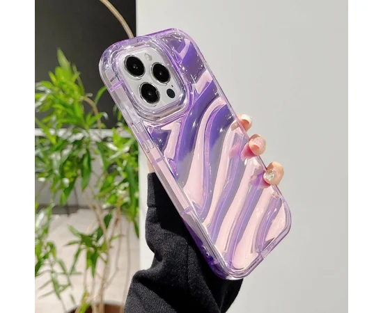 Силіконовий чохол "Laser Wavy" для iPhone 14 Pro Фіолетовий