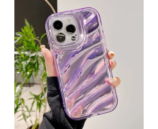 Силіконовий чохол "Laser Wavy" для iPhone 14 Pro Фіолетовий