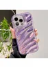 Силиконовый чехол "Laser Wavy" для iPhone 14 Pro Фиолетовый