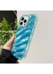 Силіконовий чохол "Laser Wavy" для iPhone 14 Pro Бірюзовий