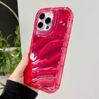 Силіконовий чохол "Laser Wavy" для iPhone 14 Pro Max Червоний