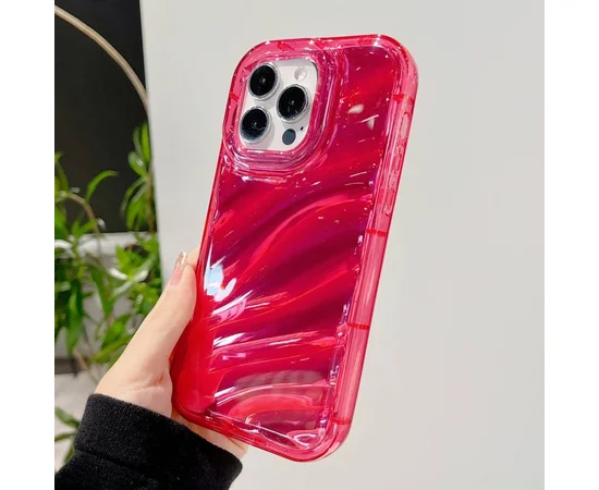 Силіконовий чохол "Laser Wavy" для iPhone 14 Pro Max Червоний