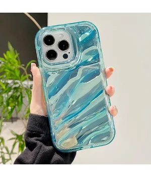 Силиконовый чехол "Laser Wavy" для iPhone 14 Pro Бирюзовый