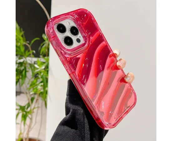 Силіконовий чохол "Laser Wavy" для iPhone 14 Pro Max Червоний