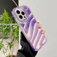 Силиконовый чехол "Laser Wavy" для iPhone 14 Pro Max Фиолетовый