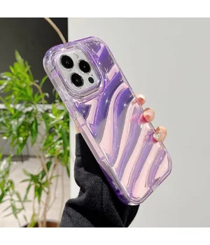 Силіконовий чохол "Laser Wavy" для iPhone 14 Pro Фіолетовий