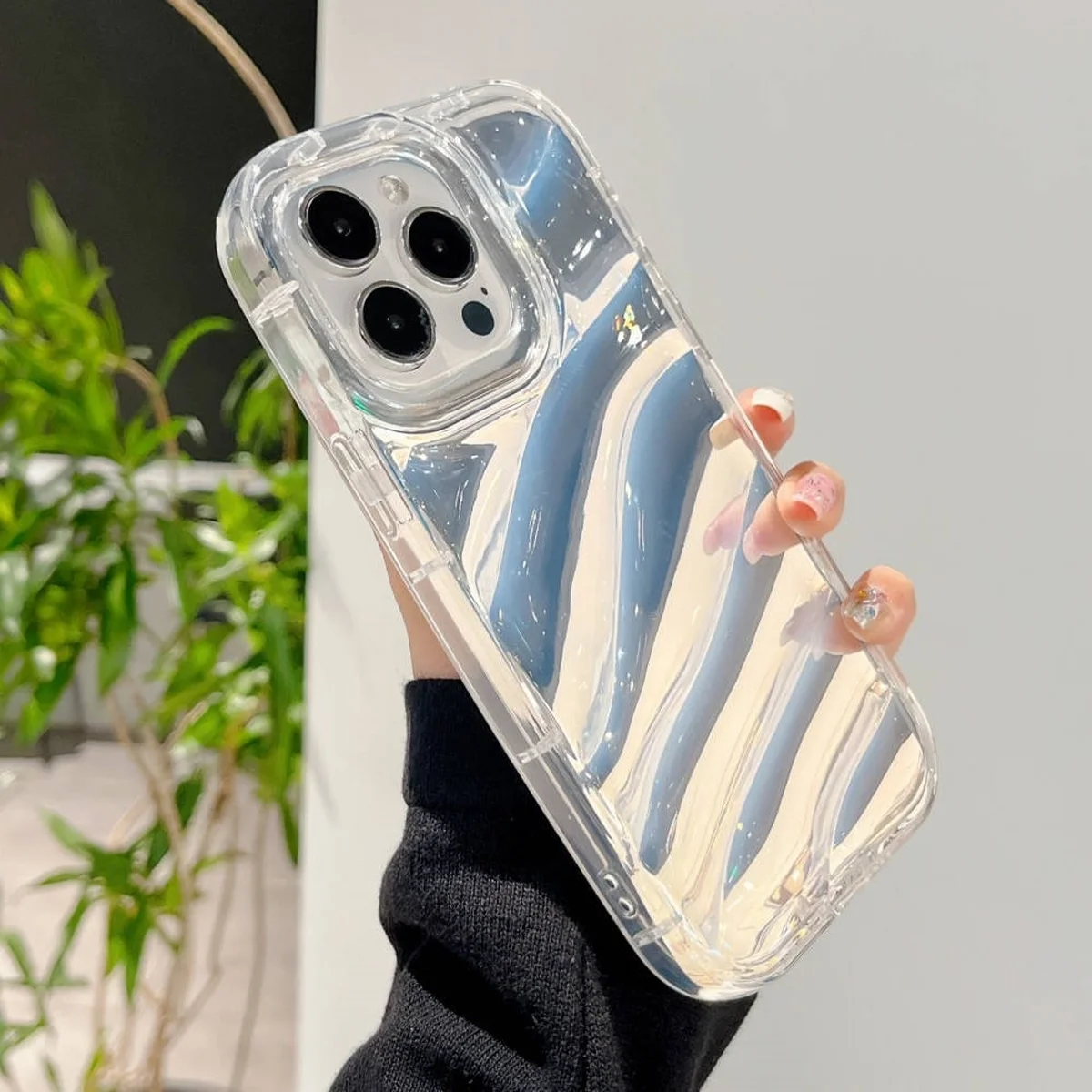 Силіконовий чохол "Laser Wavy" для iPhone 14 Pro Max Білий