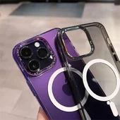Силиконовый чехол "Crystal Acrylic" with MagSafe для Apple iPhone 14 Pro Черный