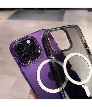 Силіконовий чохол "Crystal Acrylic" with MagSafe для Apple iPhone 14 Pro Max Фіолетовий