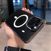 Силиконовый чехол "Crystal Acrylic" with MagSafe для Apple iPhone 15 Pro Черный