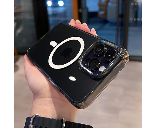 Силиконовый чехол "Crystal Acrylic" with MagSafe для Apple iPhone 14 Pro Черный