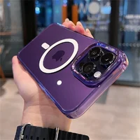 Силиконовый чехол "Crystal Acrylic" with MagSafe для Apple iPhone 13 Pro Max Фиолетовый