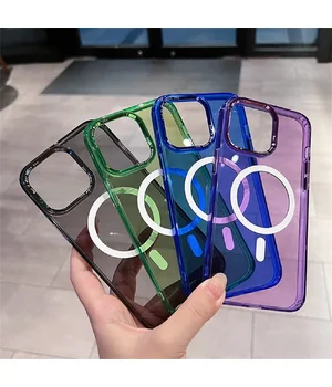 Силиконовый чехол "Crystal Acrylic" with MagSafe для Apple iPhone 14 Pro Прозрачный Силиконовый чехол "Crystal Acrylic" with MagSafe для Apple iPhone 14 Pro Прозрачный