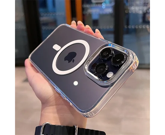 Силіконовий чохол "Crystal Acrylic" with MagSafe для Apple iPhone 14 Pro Прозорий