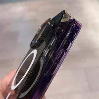 Силиконовый чехол "Crystal Acrylic" with MagSafe для Apple iPhone 15 Pro Черный