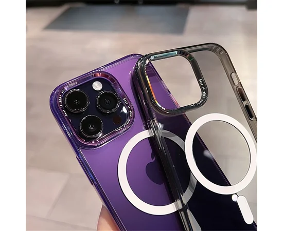 Силіконовий чохол "Crystal Acrylic" with MagSafe для Apple iPhone 14 Pro Фіолетовий
