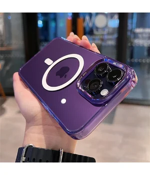 Силиконовый чехол "Crystal Acrylic" with MagSafe для Apple iPhone 13 Pro Max Фиолетовый