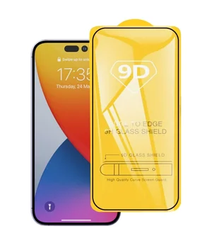 Защитное стекло "Tempered Glass 9D" для Apple iPhone 14 Pro Черный Защитное стекло "Tempered Glass 9D" для Apple iPhone 14 Pro Черный