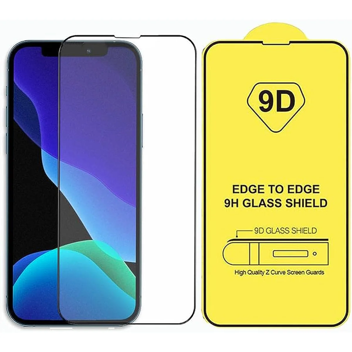 Защитное стекло "Tempered Glass 9D" для Apple iPhone 14 Pro Черный