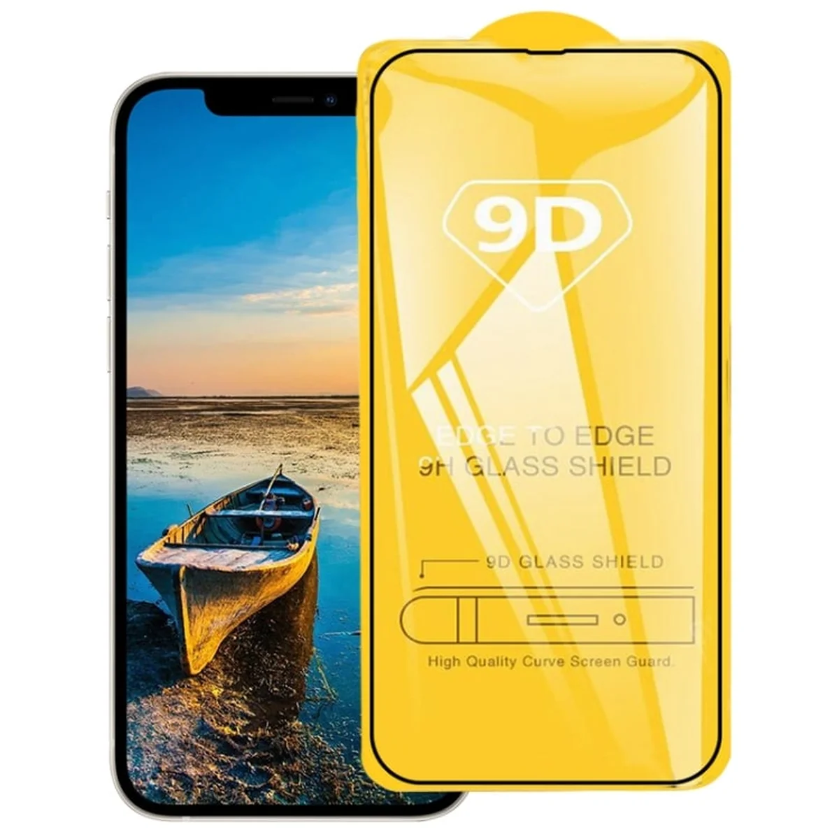Защитное стекло "Tempered Glass 9D" для Apple iPhone 14 Pro Черный