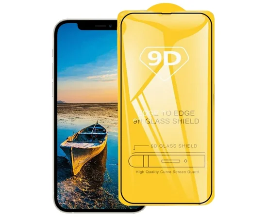 Захисне скло "Tempered Glass 9D" для Apple iPhone 14 Pro Чорний