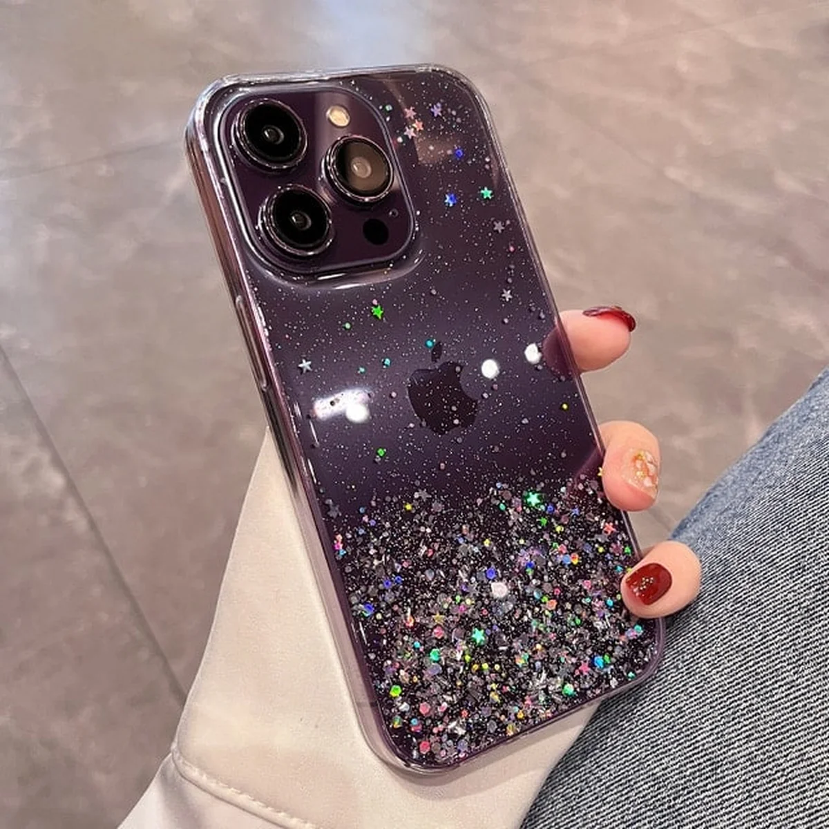 Силиконовый чехол "Bling Shiny" для iPhone 14 Pro Max Черный