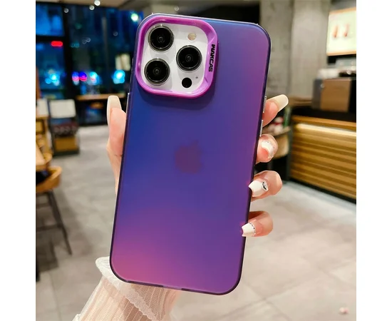 Силиконовый чехол "Laser Acrylic" для iPhone 15 Pro Max Фиолетовый