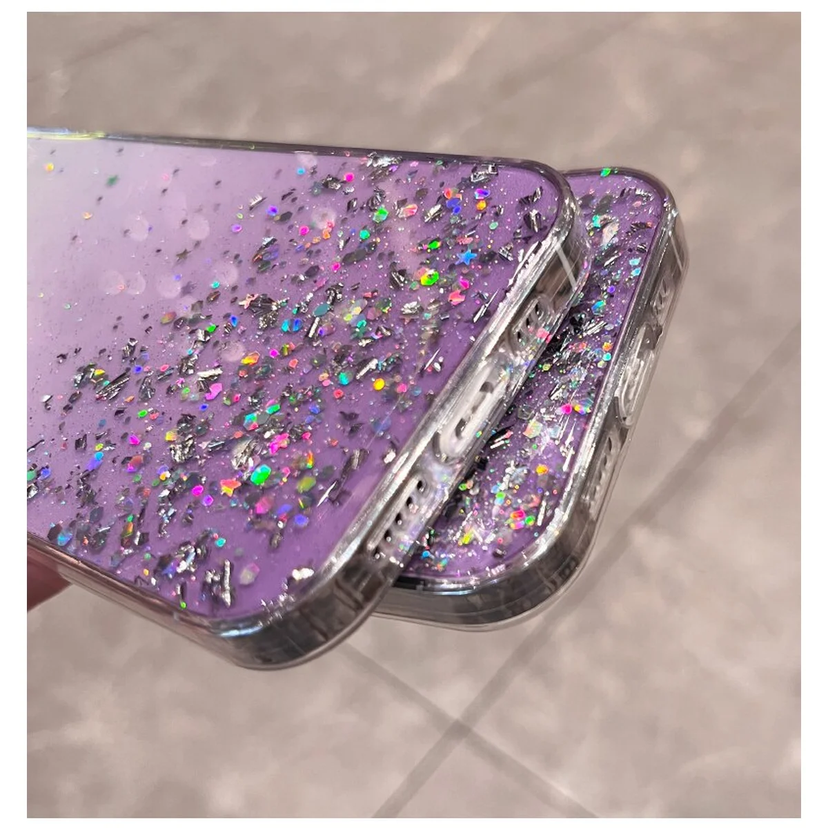 Силиконовый чехол "Bling Shiny" для iPhone 14 Pro Фиолетовый