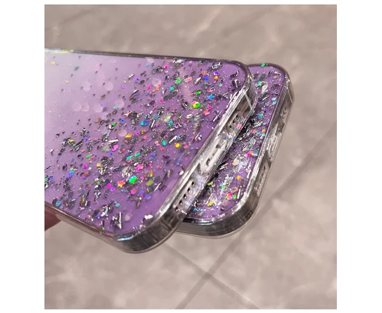 Силиконовый чехол "Bling Shiny" для iPhone 14 Pro Max Фиолетовый