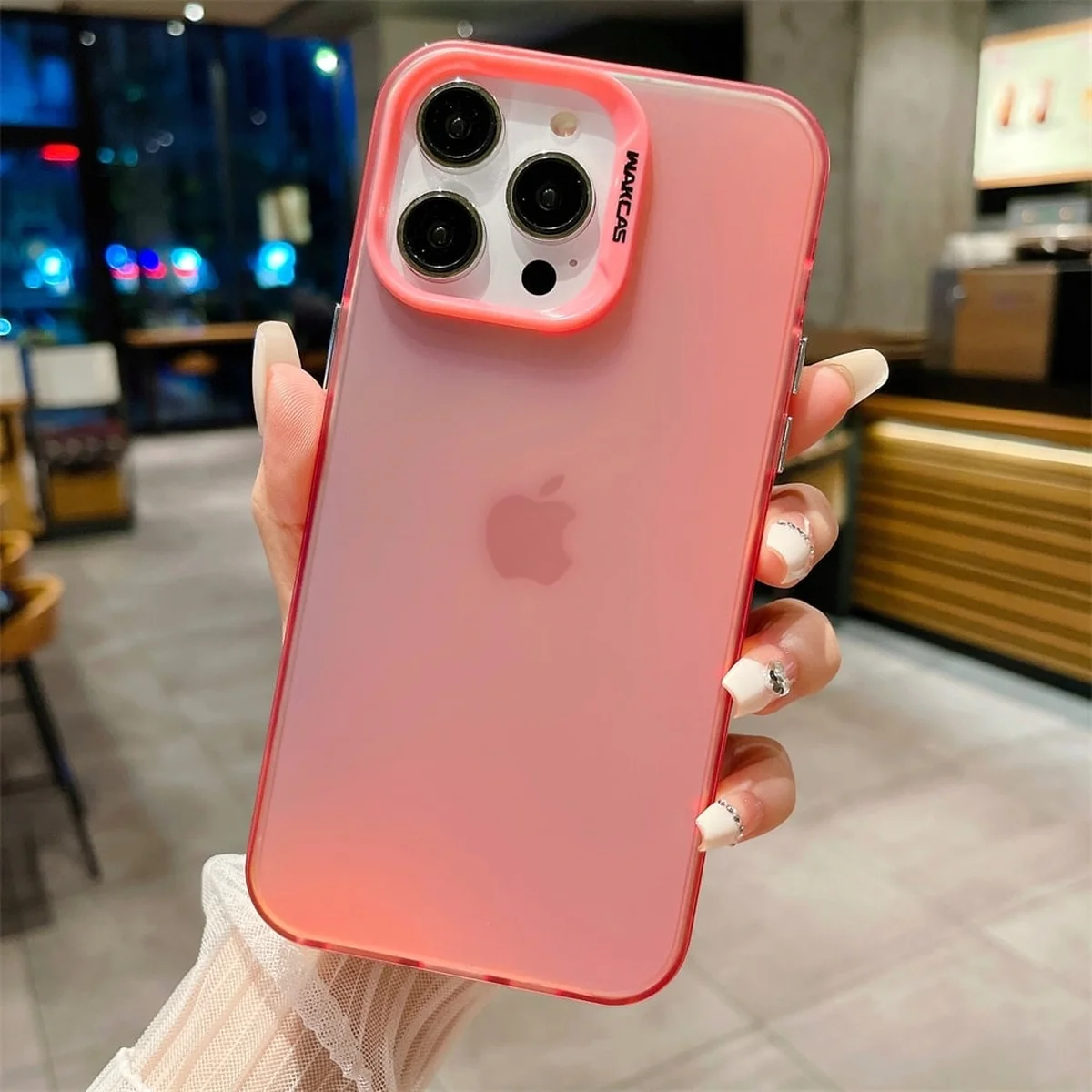 Силиконовый чехол "Laser Acrylic" для iPhone 14 Pro Max Розовый