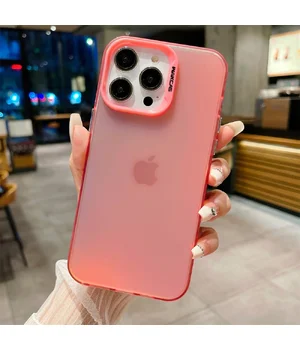 Силіконовий чохол "Laser Acrylic" для iPhone 14 Pro Рожевий