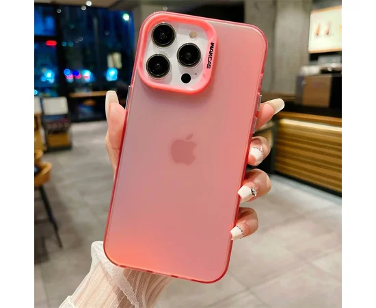 Силиконовый чехол "Laser Acrylic" для iPhone 13 Pro Max Розовый