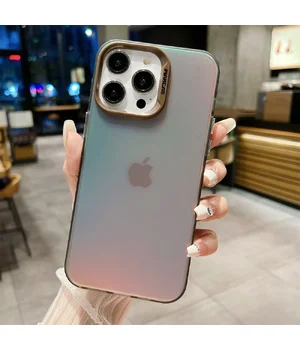 Силиконовый чехол "Laser Acrylic" для iPhone 12 Pro Max Серый