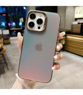 Силиконовый чехол "Laser Acrylic" для iPhone 12 Pro Max Серый