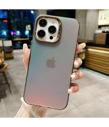 Силіконовий чохол "Laser Acrylic" для iPhone 14 Pro Сірий