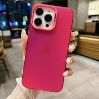 Силиконовый чехол "Laser Acrylic" для iPhone 15 Pro Max Красный
