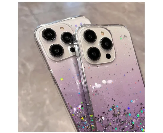 Силиконовый чехол "Bling Shiny" для iPhone 14 Pro Max Фиолетовый