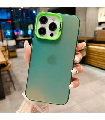 Силиконовый чехол "Laser Acrylic" для iPhone 13 Pro Max Зеленый