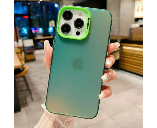 Силиконовый чехол "Laser Acrylic" для iPhone 12 Pro Max Зеленый