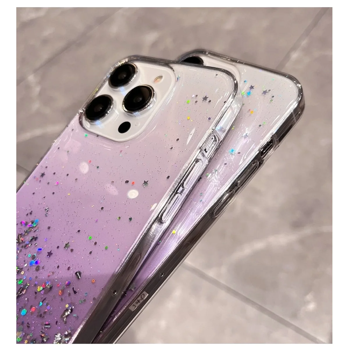 Силіконовий чохол "Bling Shiny" для iPhone 14 Pro Фіолетовий