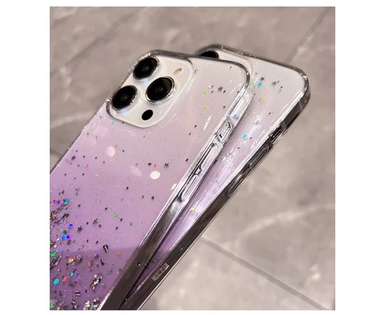 Силиконовый чехол "Bling Shiny" для iPhone 13 Pro Max Фиолетовый