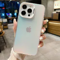 Силиконовый чехол "Laser Acrylic" для iPhone 12 Pro Max Белый