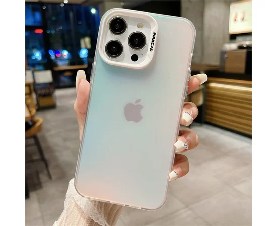 Силиконовый чехол "Laser Acrylic" для iPhone 14 Pro Max Белый